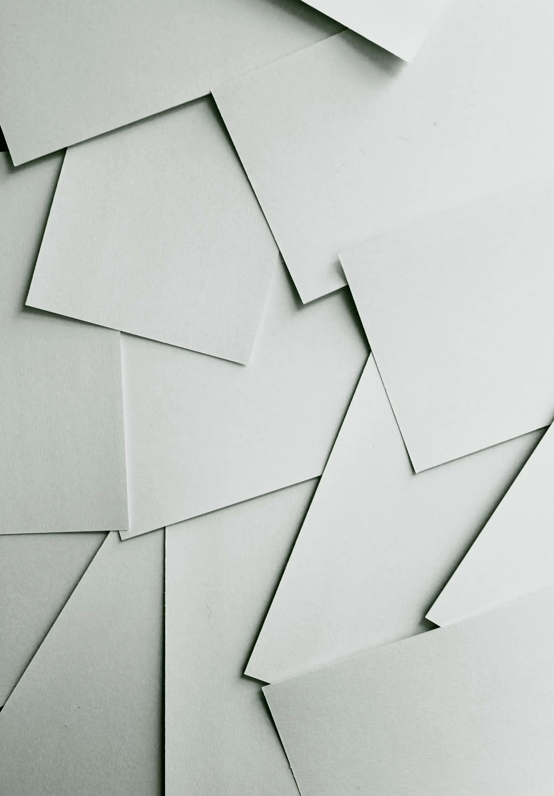 Arrangement of sheets of paper
